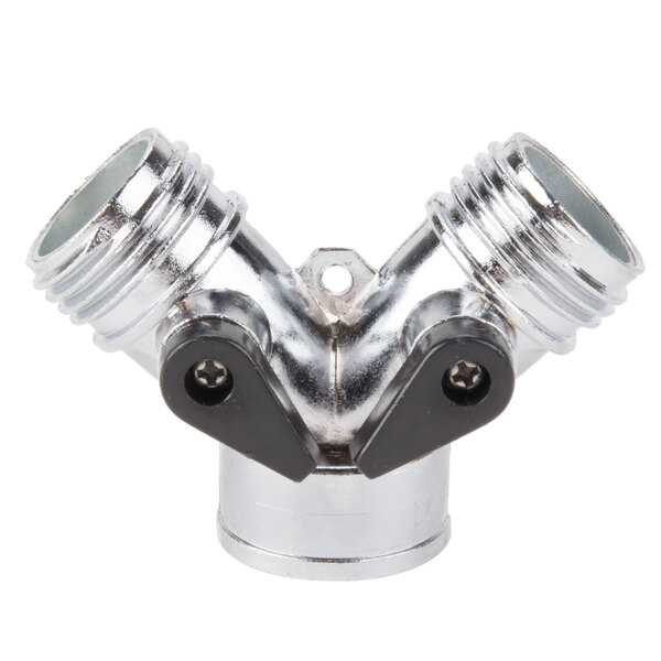 Bon 84-350 Zinc Double Shutoff Y Hose Connector | Splits One Faucet Into Two Hoses, Zinc Alloy Construction