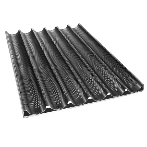 Chicago Metallic 49063 6 Loaf Nonstick Aluminum UniLock Baguette / French Bread Pan 26" x 17