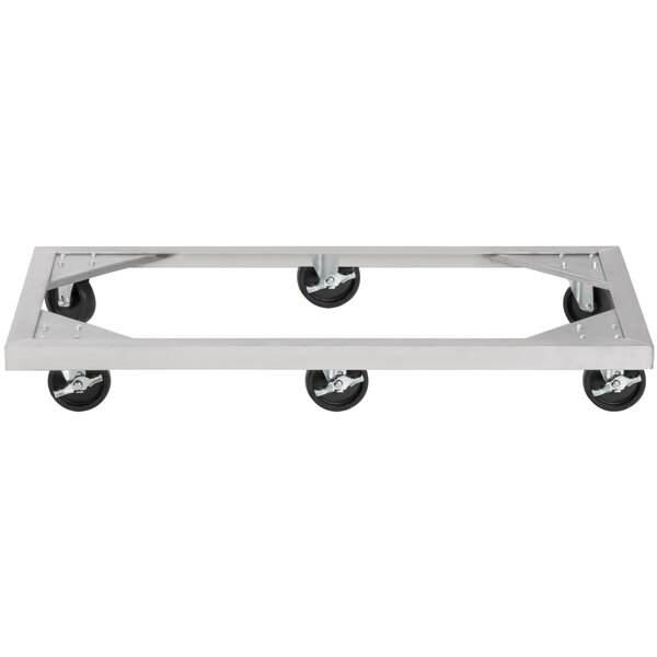 A Vulcan 54" metal dolly frame with black wheels.