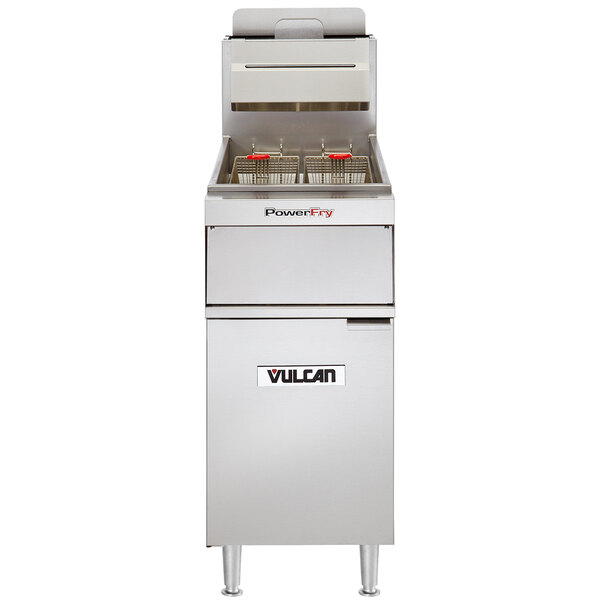 Vulcan VFRY18NAT Natural Gas 4550 lb. Floor Fryer with Solid State
