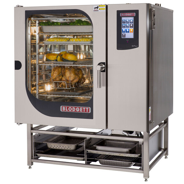 A Blodgett BCT-102E electric combi oven with food inside.