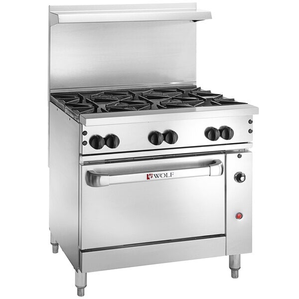 Wolf by Vulcan C36S-6BN Challenger XL Series Natural Gas 36" Manual Range with 6 Burners and Standard Oven - 215,000 BTU