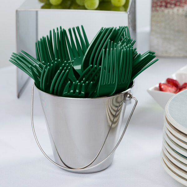 16 Disposable Plastic Party Silverware Catering Picnic Forks 2 packs of 8 