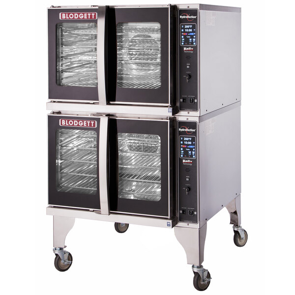 Blodgett HVH-100G-LP Liquid Propane Double Deck Full Size Hydrovection Oven with Helix Technology - 120,000 BTU