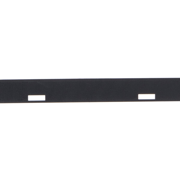 A black rectangular Solwave door gasket with two holes.