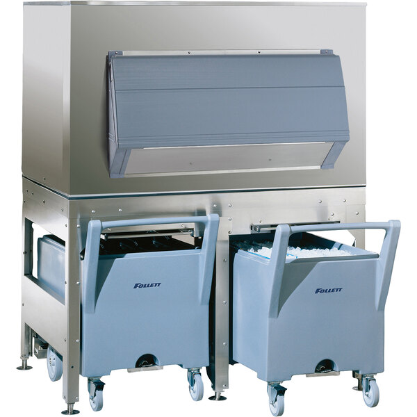 Follett ITS1350SG-60 ITS Series 60" Ice Storage and Transport System with 2 Transport Carts - 1327 lb.