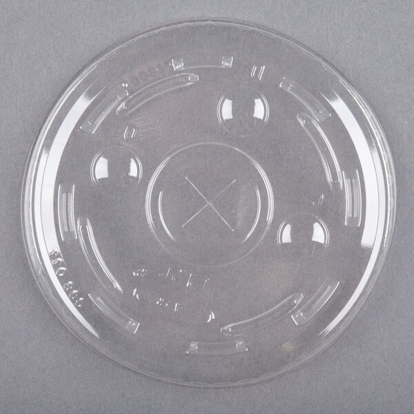 Dart Conex M640S Clear Plastic Lid with Straw Slot - 100/Pack