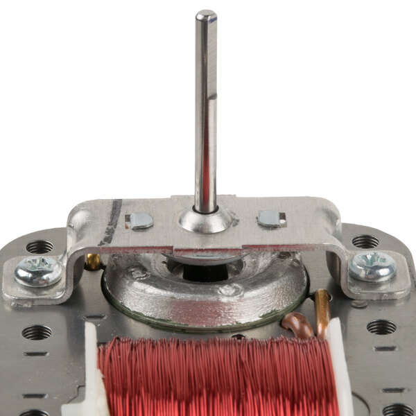A Solwave fan motor with red and white wires.