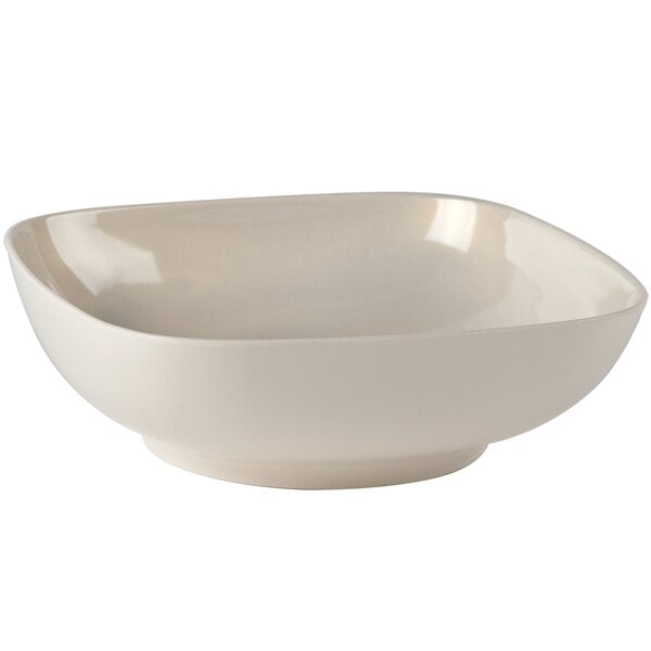 Thunder Group PS3103V 3 1/2" x 3 1/2" Passion Pearl Square 5 oz. Melamine Bowl with Round Edges - 12/Pack