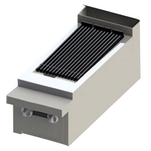 A Blodgett natural gas charbroiler with a black metal grate.