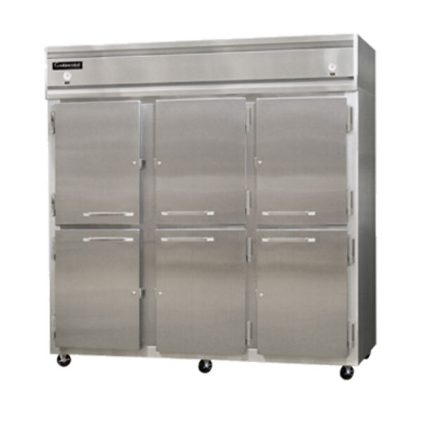 Continental Refrigerator 3RFFNSAHD 78&quot; Half Door Dual Temperature Reach-In