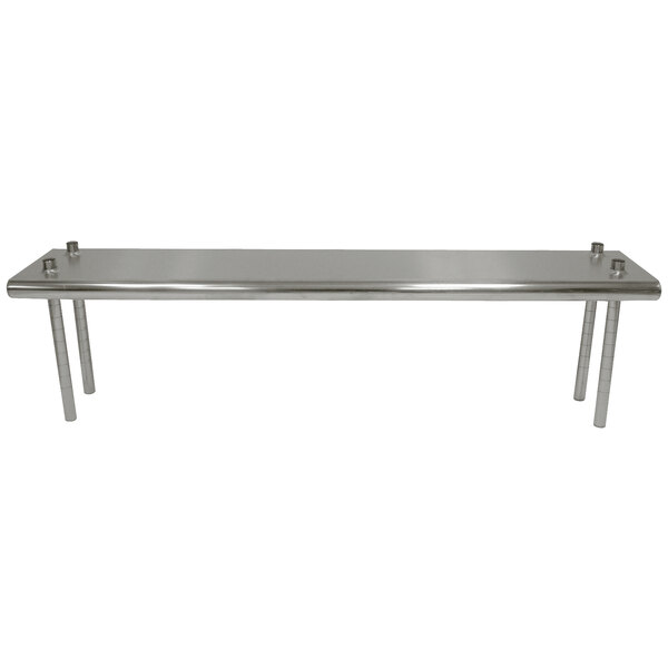 Advance Tabco TS-12-72 12" x 72" Table Mounted Single Deck Stainless Steel Shelving Unit - Adjustable
