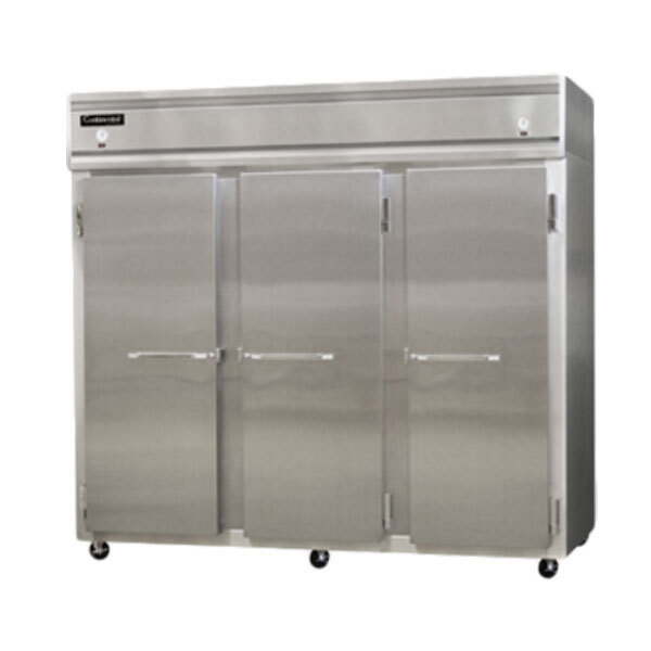 Continental Refrigerator 3RRFE-SA 85 1/2" Solid Door Extra-Wide Dual Temperature Reach-In Refrigerator / Refrigerator / Freezer - 71 cu. ft.