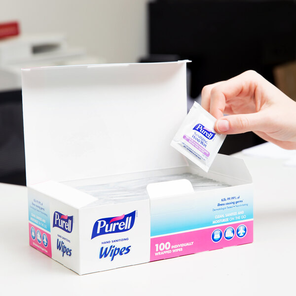 Purell® 9022-10 Hand Sanitizing Wipes 100 Count Box