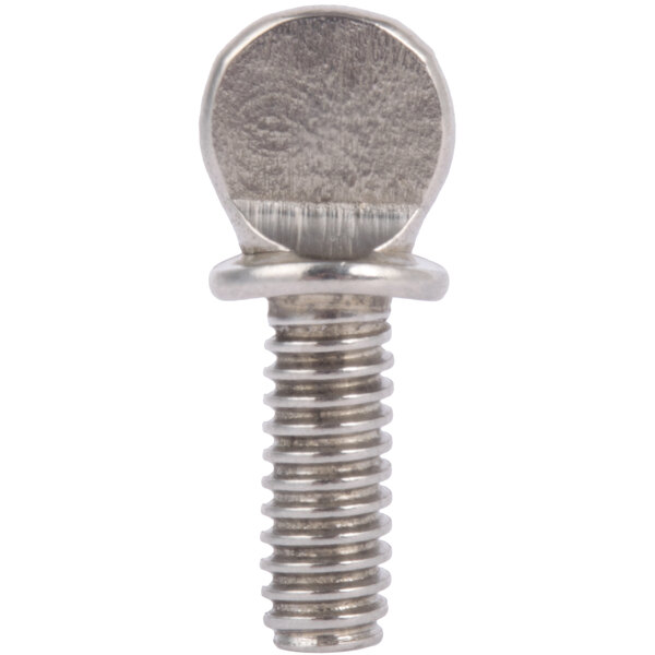 A close-up of a Garde stainless steel thumb screw with a metal head.