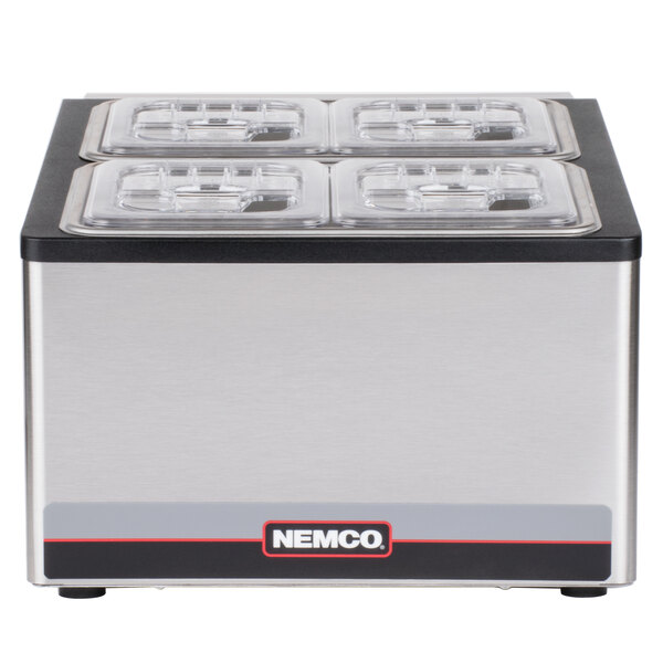 Nemco 9010 Refrigerated Two Well Cold Condiment Station 120V
