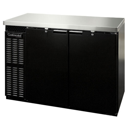 Continental Refrigerator BB50NPT 50" Black Pass-Through Back Bar Refrigerator