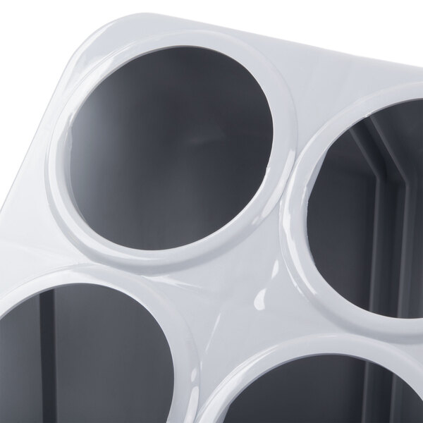 Vollrath 52644 Gray Plastic 6Cylinder Flatware Organizer