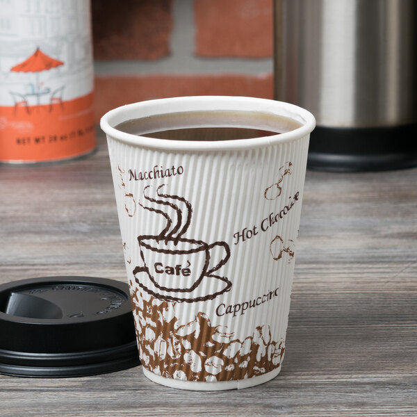 8oz 12oz Disposable Coffee Cups Paper Cups Double wall Cups Hot And Cold Drink 