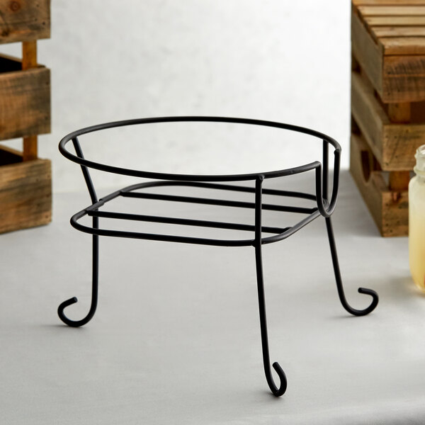 Acopa Black Beverage Dispenser Metal Stand