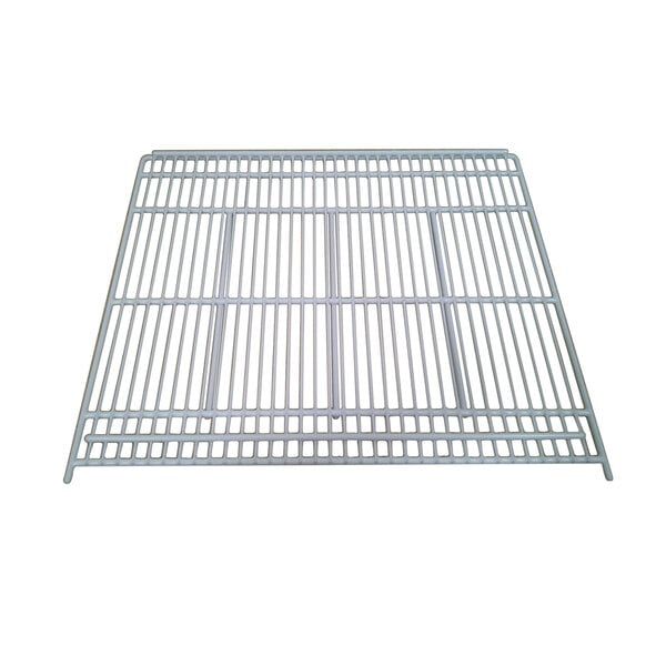 A close-up of a white metal grate with bars.