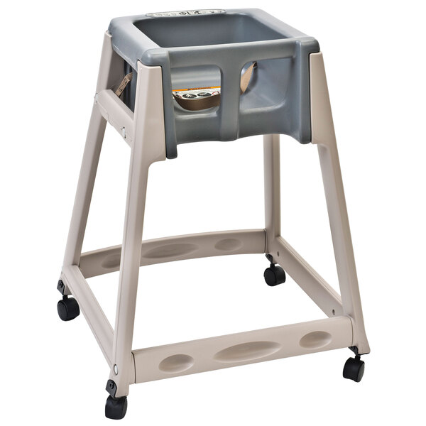 Koala Kare KB88801W KidSitter Beige Assembled Convertible Plastic High Chair with Grey Seat and