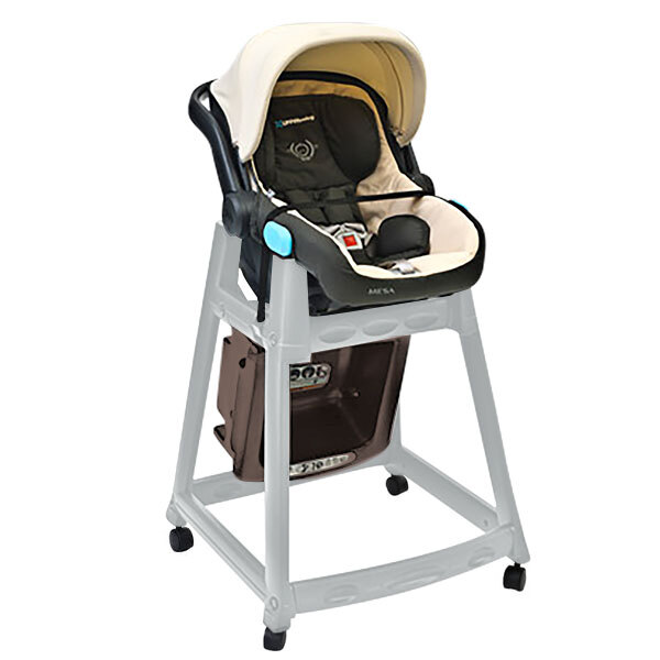 Koala Kare KB87709W KidSitter Grey Assembled Convertible Plastic High Chair with Brown Seat and