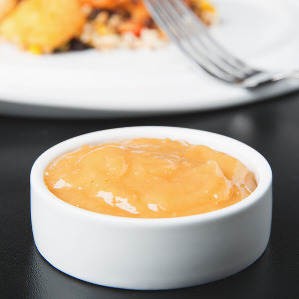 Libbey BW9 Chef's Selection II 2 oz. Ultra Bright White Porcelain Disk