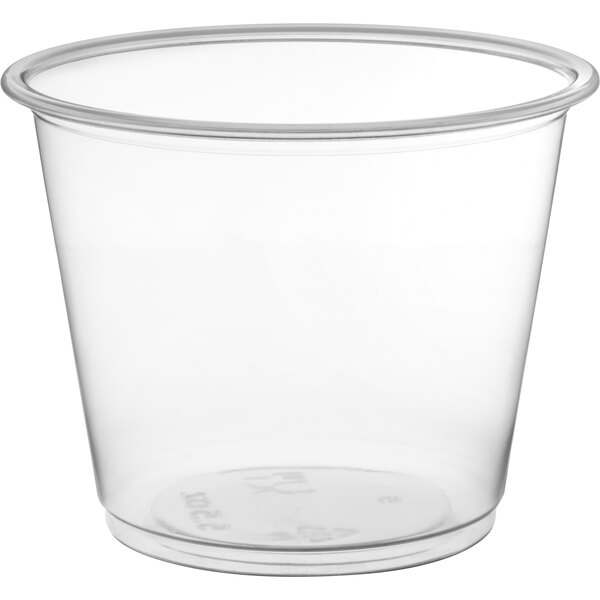 Choice 5.5 oz. Clear Plastic Souffle Cup / Portion Cup 2500/Case