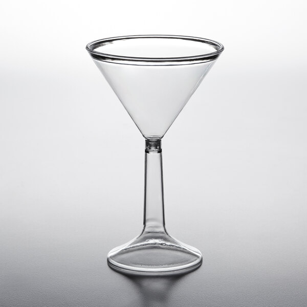 DISPOSABLE CLEAR PLASTIC 12 LARGE GLASSES MARTINI COCKTAIL PARTY DRINKS GLASSES 