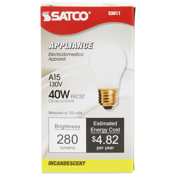 Satco S3811 40 Watt Frosted Finish Incandescent General Service Light
