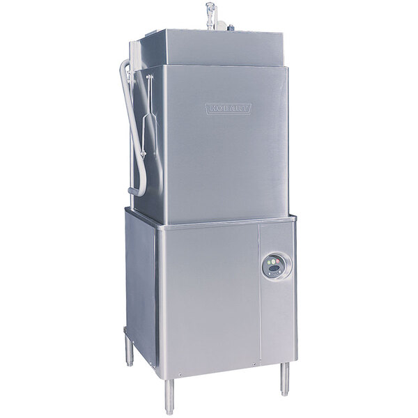 Hobart AM15T-2 Tall Single Rack High Temperature Straight/Corner Dishwasher with Booster Heater - 208/240V, 3 Phase