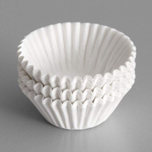 White Fluted Mini Baking Cup 1" x 3/4" 10000/Case