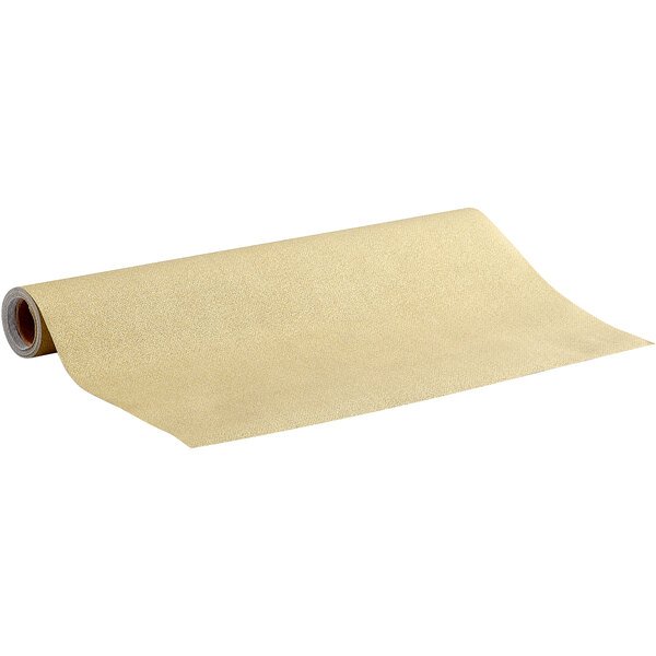 Creative Converting 333334 14" x 84" Gold Glitter Plastic Table Runner