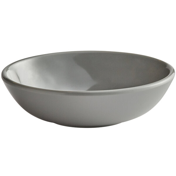 A gray Elite Global Solutions melamine bowl.