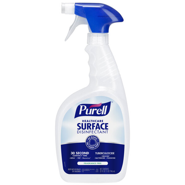 Purell 3340-06 1 Qt. / 32 oz. Fragrance Free Healthcare Surface Disinfectant - 6/Case