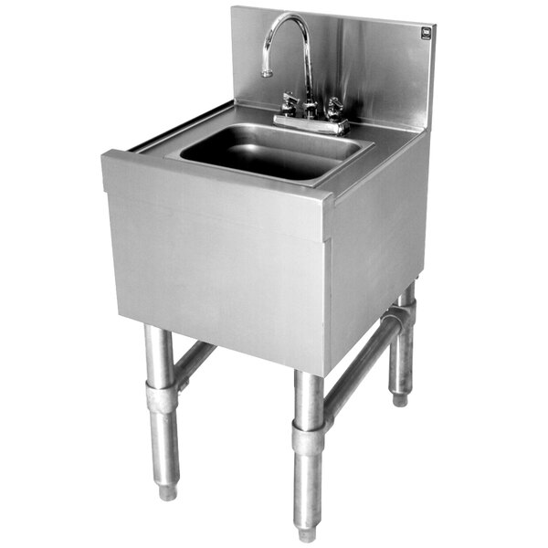 Eagle Group HS18-24 Spec-Bar 20 Gauge Stainless Steel Hand Sink with Deck Mount Faucet - 18" x 24"
