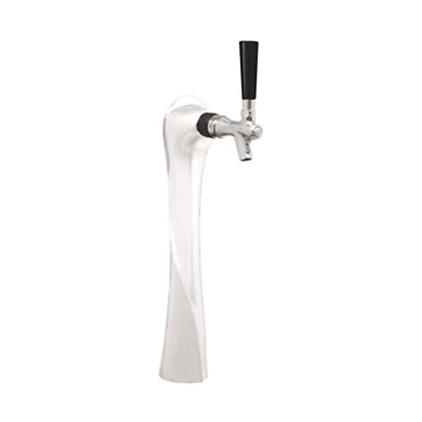 A Micro Matic Lucky Ice Chrome Tap Tower with a black and silver faucet handle.