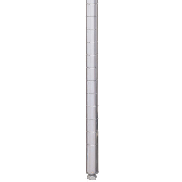 A long silver metal pole with a screw on top.