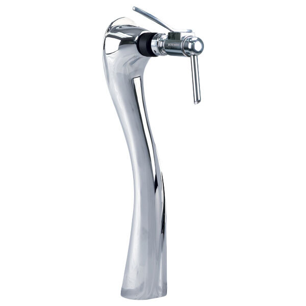 A Micro Matic chrome faucet with a handle.