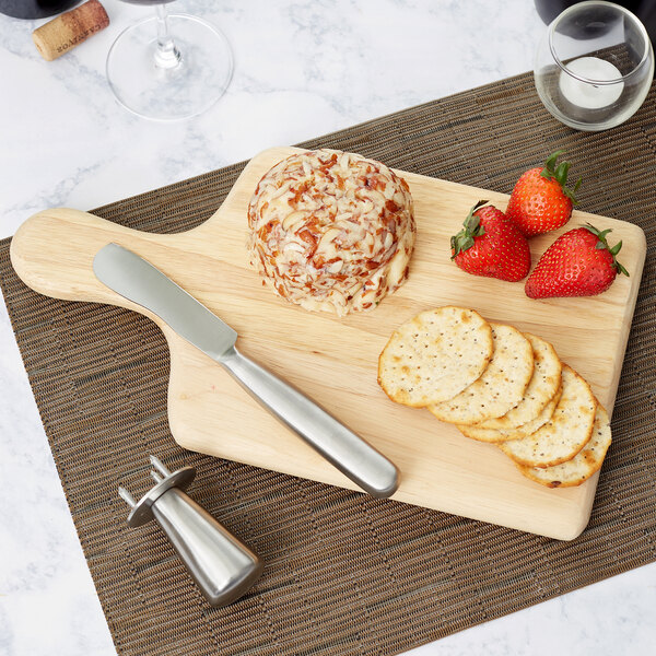 3 Piece Soft Cheese Knife and Board Set with Button Clincher