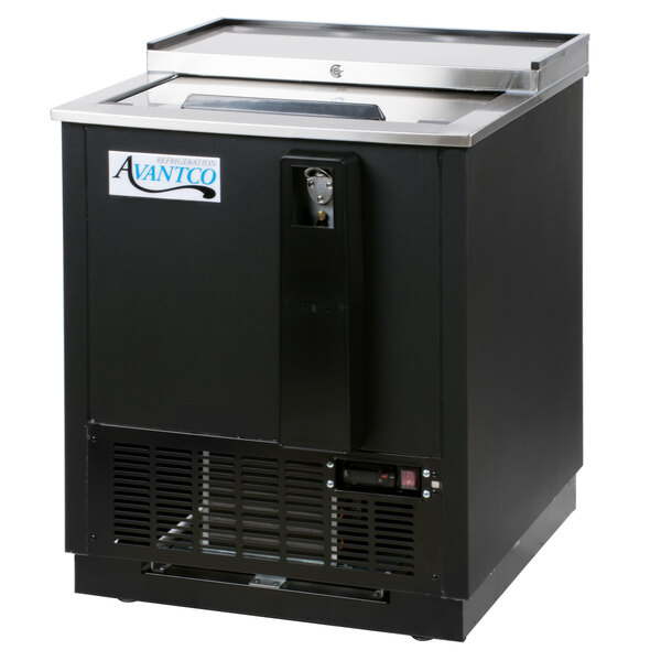 Avantco HBB25HC 25" Black Horizontal Bottle Cooler