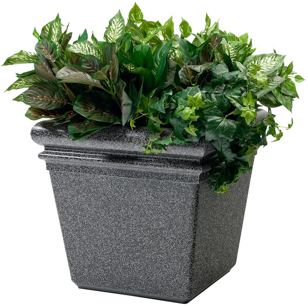 Commercial Zone 724019 StoneTec 18" x 18" Pepperstone Planter