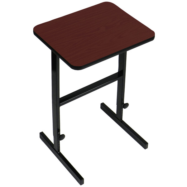 Correll 20" x 24" Cherry High Pressure Laminate Top Adjustable Standing Height Work Station