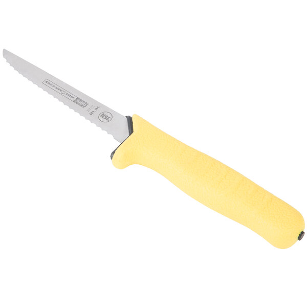 ARY VacMaster 35755SY 5" Serrated Edge Utility Knife with Soft Yellow