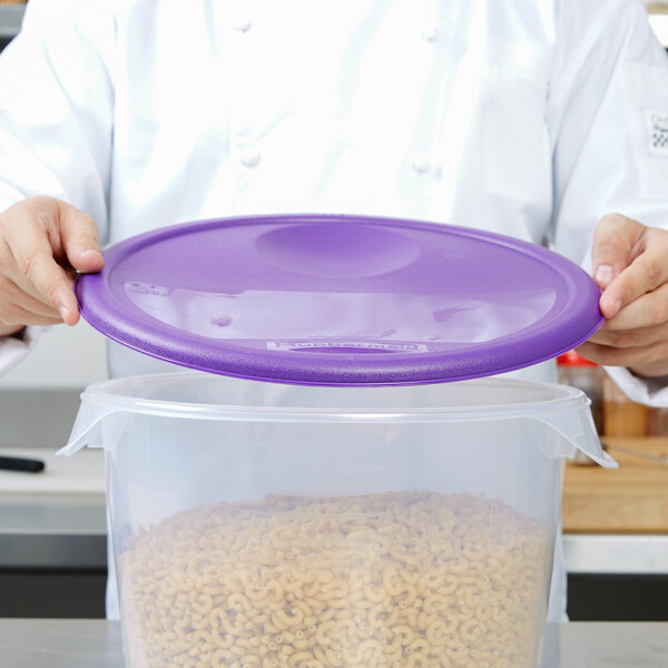Rubbermaid 1980391 ColorCoded 12, 18, and 22 Qt. Purple Round Food