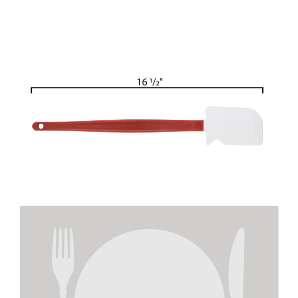 Rubbermaid FG1964000000 16 1/2" Red High Temperature Silicone Spatula