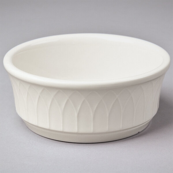 Homer Laughlin by Steelite International HL3297000 Gothic 12.5 oz. Ivory (American White) China Nappie Bowl - 24/Case