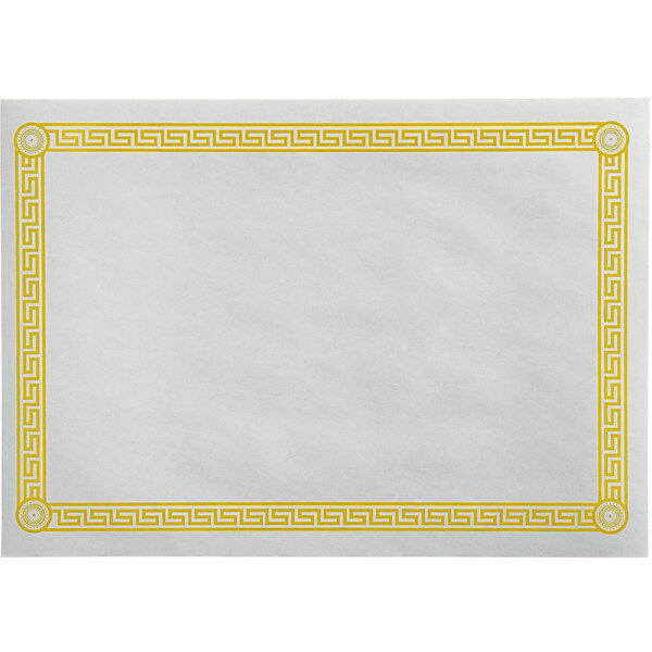 649 Meri Meri 24 x White /& Gold Paper Placemats Ideal For Wedding Tableware