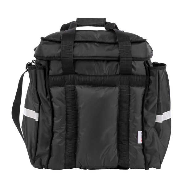 ServIt HeavyDuty Insulated Black Nylon SoftSided Food Delivery Bag